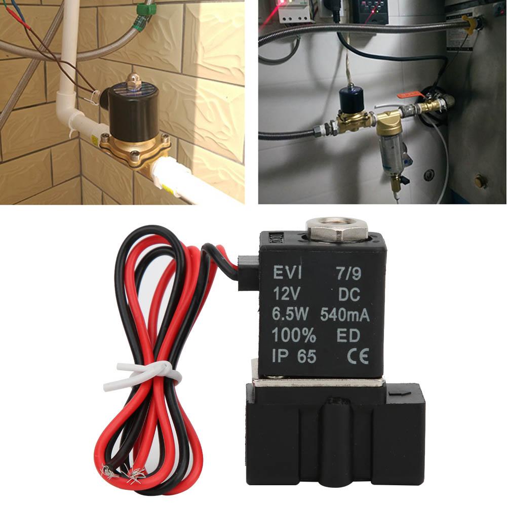 Быстродействующий пластиковый электрический соленоидный клапан 12 В постоянного тока 2 позиции 2 хода воздух вода масло G1/8