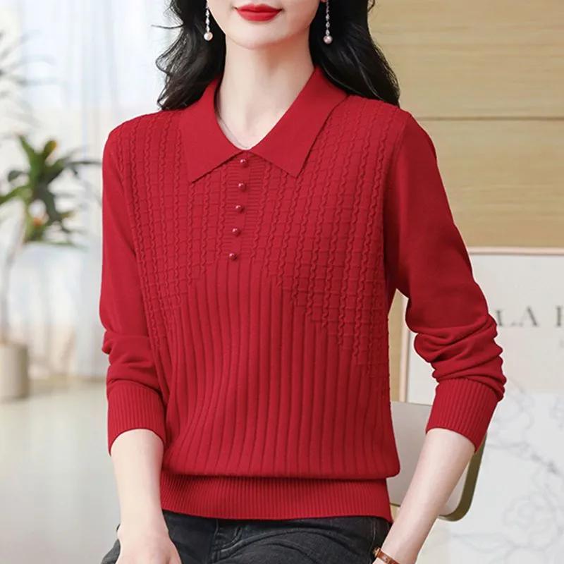 Spring Autumn Women Jumper Sweater Korean Fashion Bottoming Shirts Basic Knitwear Long Sleeve Pullovers Sweater Female Tops