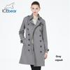 ICEbear 2023 женская осенняя ветровка с лацканами, модный двубортный женский плащ, модная женская одежда GWF20023D
