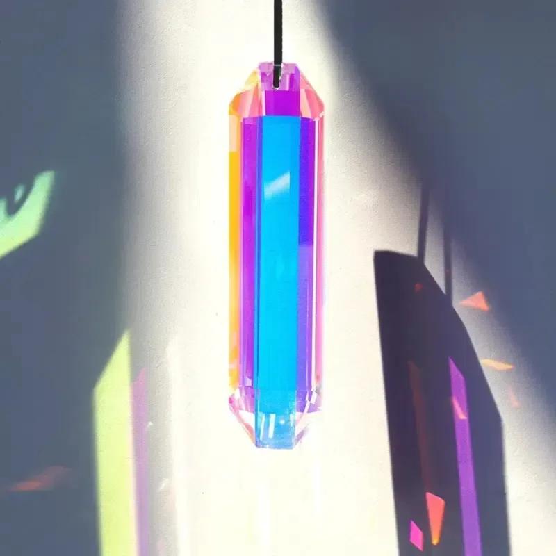 2 Pcs Sun Catcher Window Prism Pendant, Crystal Rainbow Manufacturing Garden Hanging Ornament, Home, Garden Art Decoration
