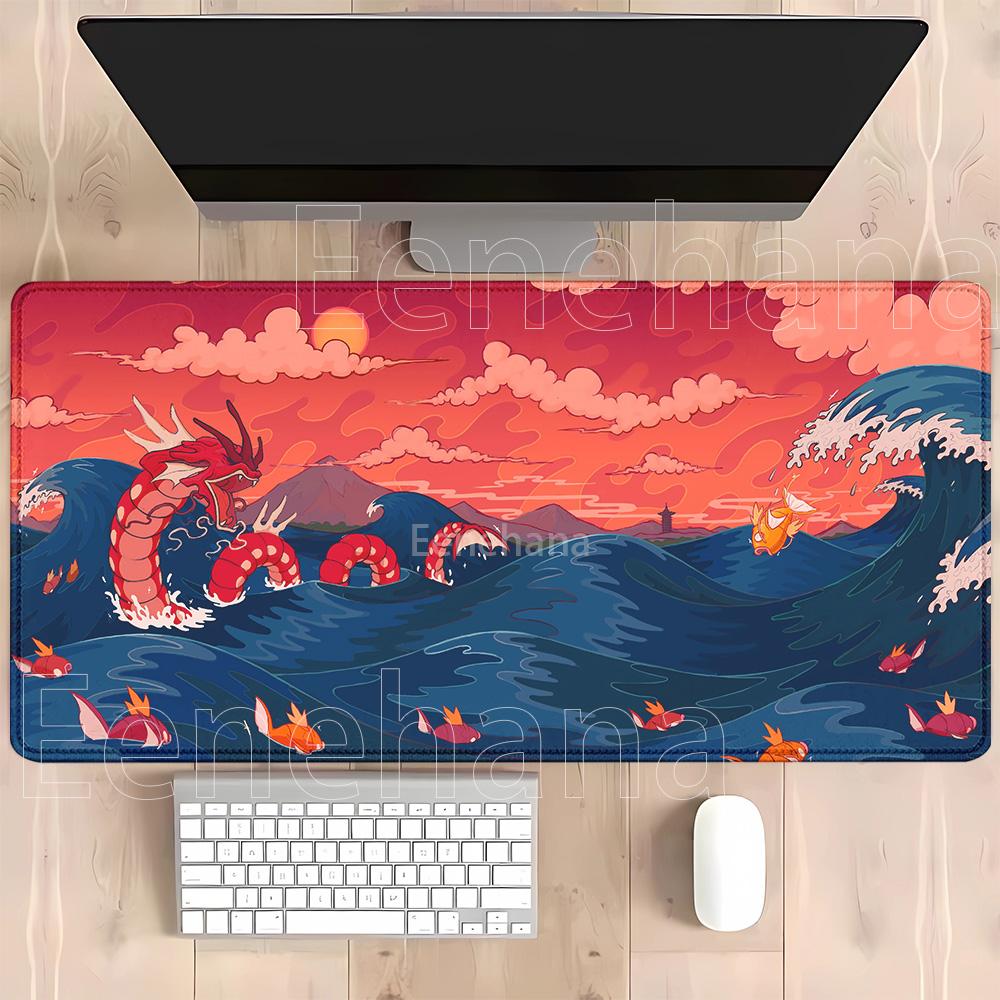 Gengar Anime Kawaii Mouse Pad Pc Keyboard Gaming Office Cute Playmat Hd Printing Overlock Esports Nonslip Base Desk Mat