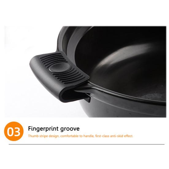 1 пара силиконовых накладок на ручки кастрюль, термостойкие, кухонный зажим для кастрюль, нескользящая ручка для кастрюль и сковород с двумя ручками