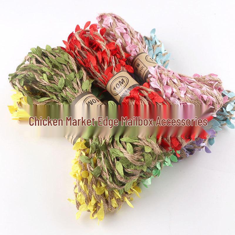 DIY Green Leaf Jute Rope Vine for Kindergarten Craft and Eco-Friendly Decor