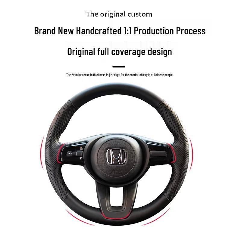 Натуральная кожаная ручная прошивка чехла рулевого колеса для моделей Honda Civic, Accord, CRV, HR-V, Fit и Guandao