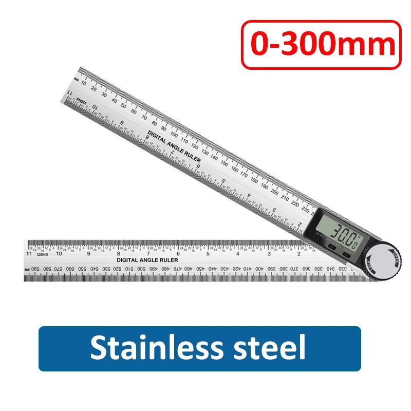 2-в-1 цифровой угломер линейка гониометр 360 градусов транспортир из пластика/нержавеющей стали деревообрабатывающий измерительный инструмент