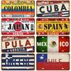 Home Decor National Flag Metal Sign Tinplates Plate Plaque Tin Sign Vintage For Garage Bar Pub Living Room Wall Decoration Art