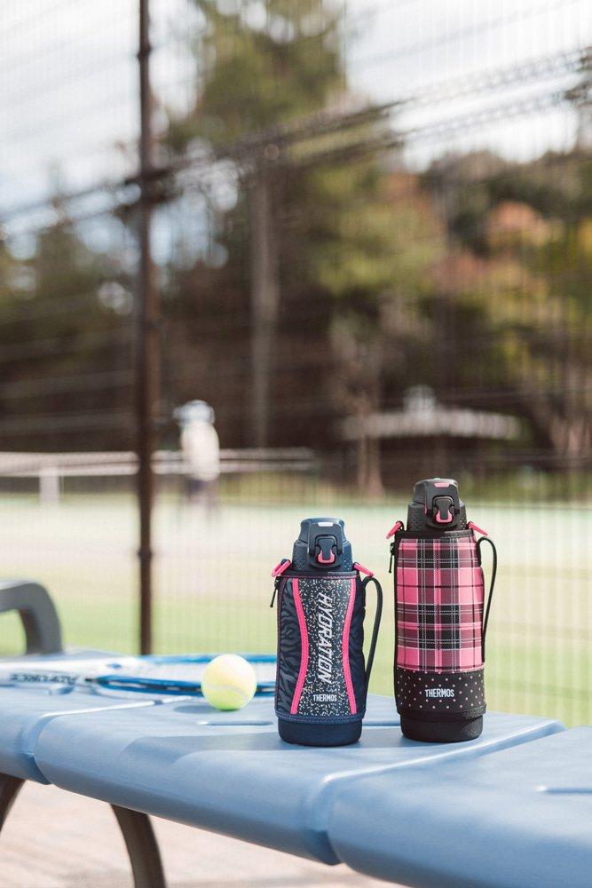 Термос с вакуумной изоляцией, спортивная бутылка, открытая, 800 мл, темно-розовая [One-Touch Type] FFZ-801F NV-P