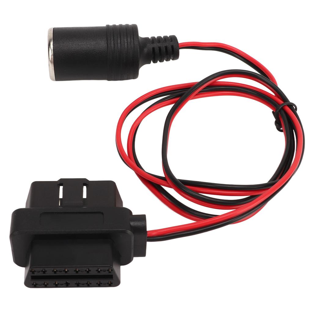 Адаптер гнезда прикуривателя OBD2, 16-контактный Т-образный разъем, шнур питания для автомобилей с OBD