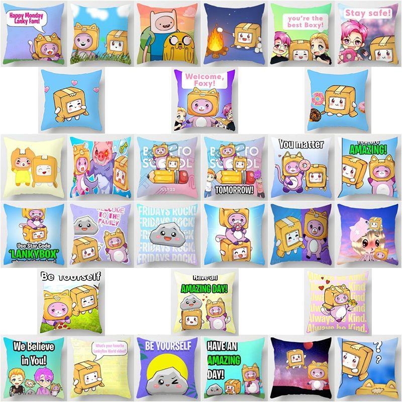 Lankybox Decorative Soft Pillow Case Cushion Cover For Comfortable Car Travel