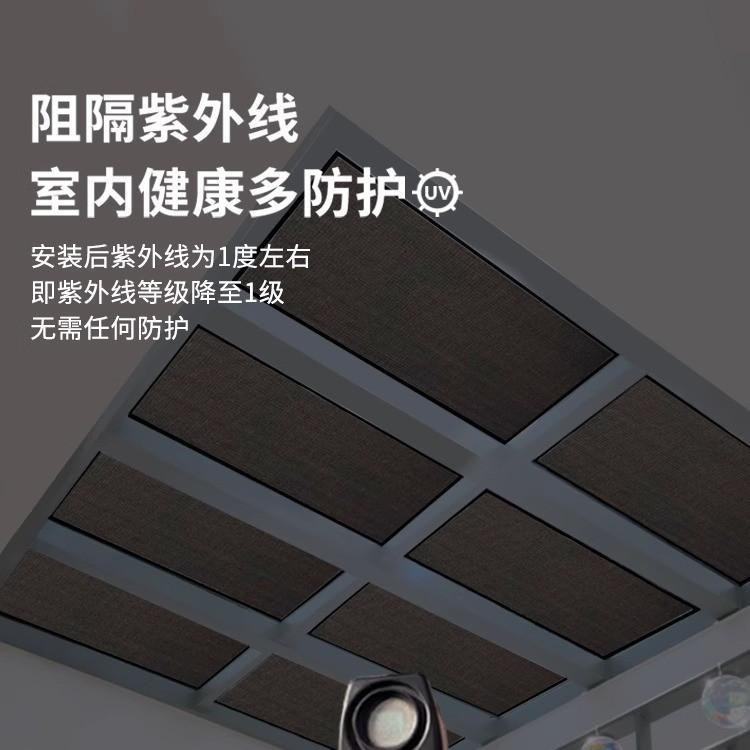 9mm Home Sunscreen Thermal Insulation Magnetic Curtain Sticker Sunshade Window Glass Film Paper Light Blocking Tool Universal Black 50*50cm