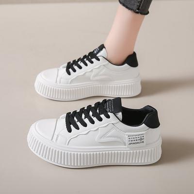 Новые осенние туфли на плоской подошве с круглым носком для девочек, кроссовки в студенческом стиле, верхняя одежда, модные повседневные белые туфли для тренировок