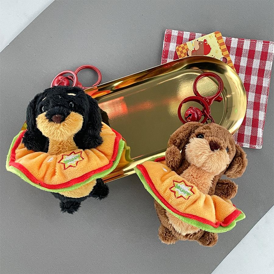 Милая кукла-собака такса, одетая кукла-собака, брелок, забавный модный кулон для сумки, брелок для автомобиля
