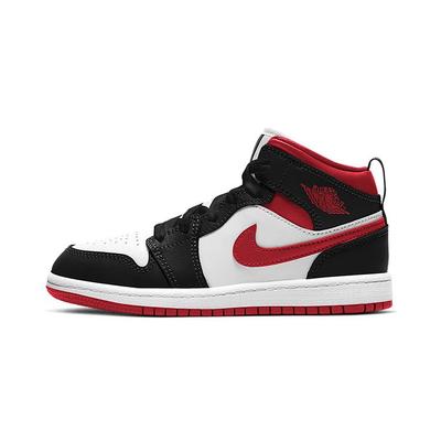Кроссовки Air 1 Mid PS Black Gym Red Детские Белые 640734-122