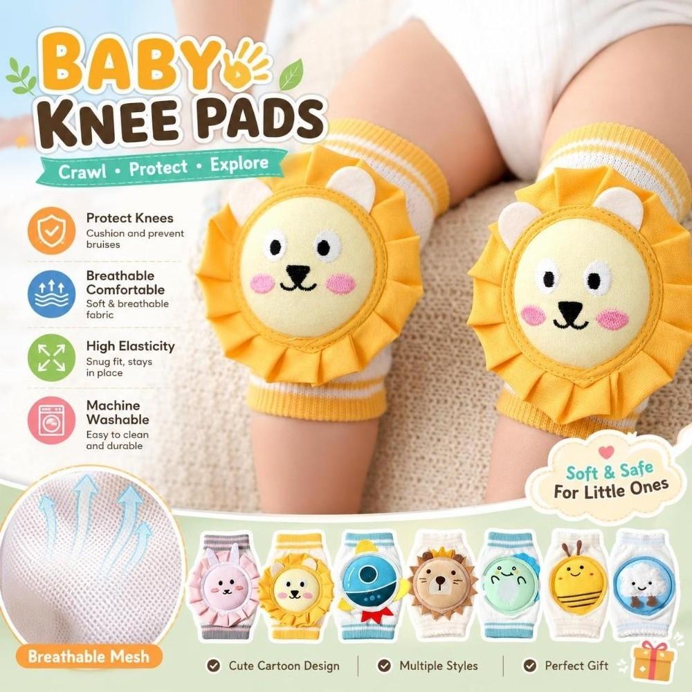 Anti-Slip Baby Knee Pads Soft Elastic Infants Knee Protectors Toddler Crawling Knee Pads Walking
