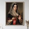 Забавное настенное искусство эпохи Возрождения Женский плакат Современная винтажная печать Барочный портретный стиль Живопись на холсте Декор для дома