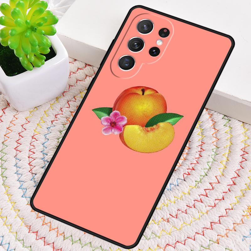 Чехол для телефона с персиковым узором 'Розовые персики' Для Samsung Galaxy note 10 pro S26 S25 S24 S23 S22 Ultra Plus S21 FE S20 Ударопрочный чехол