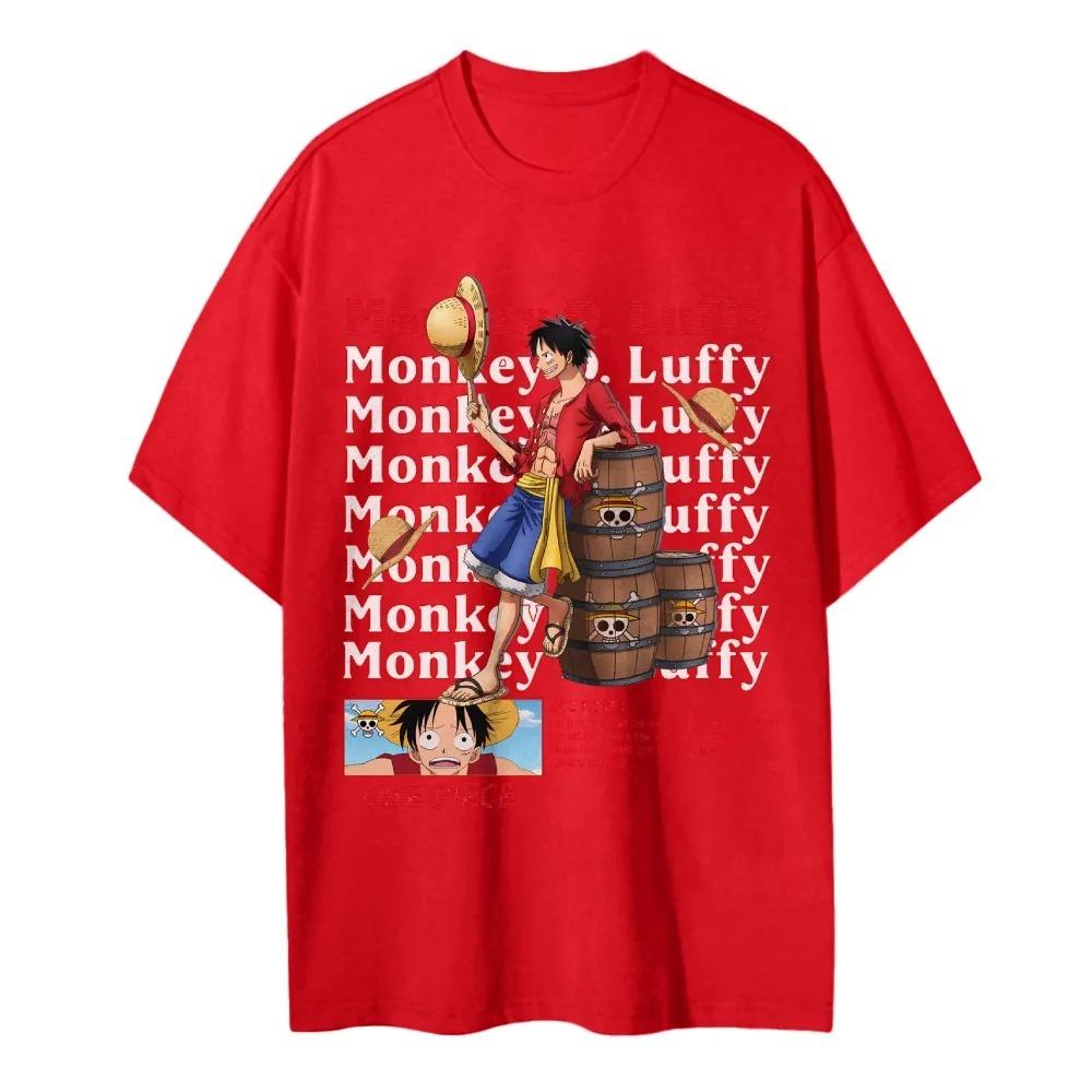 2026 One Piece Unisexs and Womens Tshirt Monkey D Luffy Anime Y2k Tee Summer and Spring New Boys Short Sleeves Parentchild