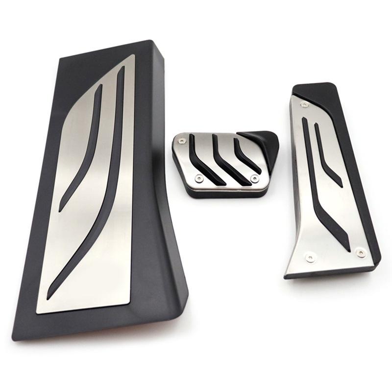 Противоскользящие автомобильные педали для BMW X5 (2019-2020): Декор для педали газа, тормоза и зоны отдыха.