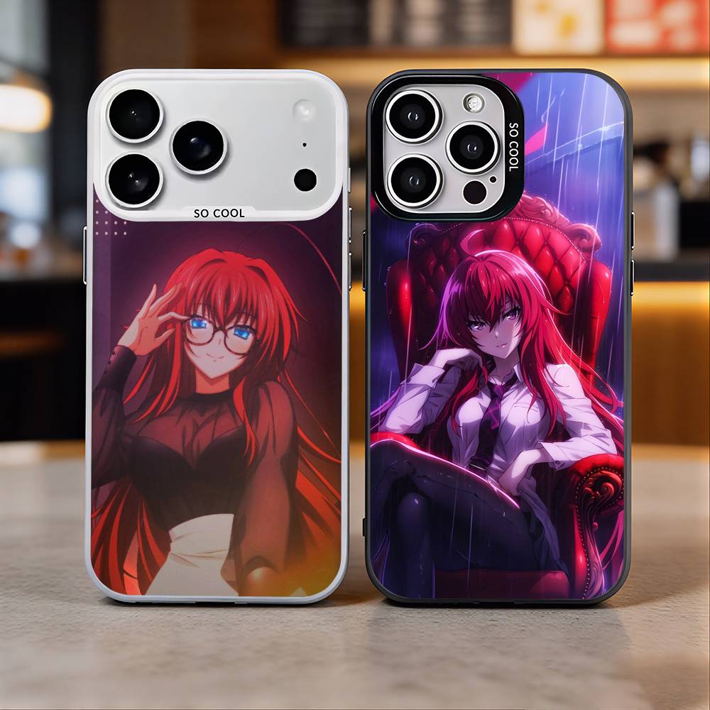 Чехол для телефона High School DxD Риас Гремори Для iPhone 17, 16, 15, 14, 13, 12, 11 Plus, Pro Max, Цветной Серебристый Funda Чехол