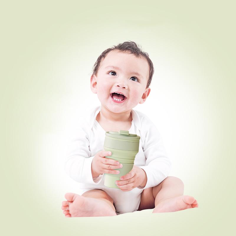 GIANXI многоразовые силиконовые складные чашки с крышкой для кемпинга 350 мл 500 мл портативные складные кухонные кофейные чашки для путешествий