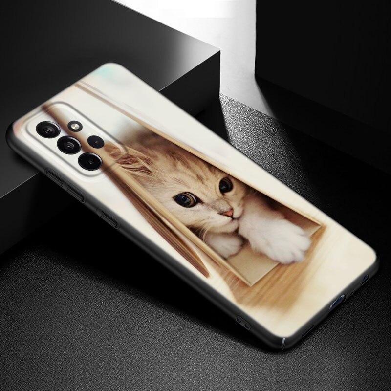 Милый кавайный чехол для телефона с котенком и кошкой для Samsung Galaxy A21 A30 A50 A52 S A13 A22 A32 A33 A53 A73 5G A11 A12 A31 A51 A70 A71 A72