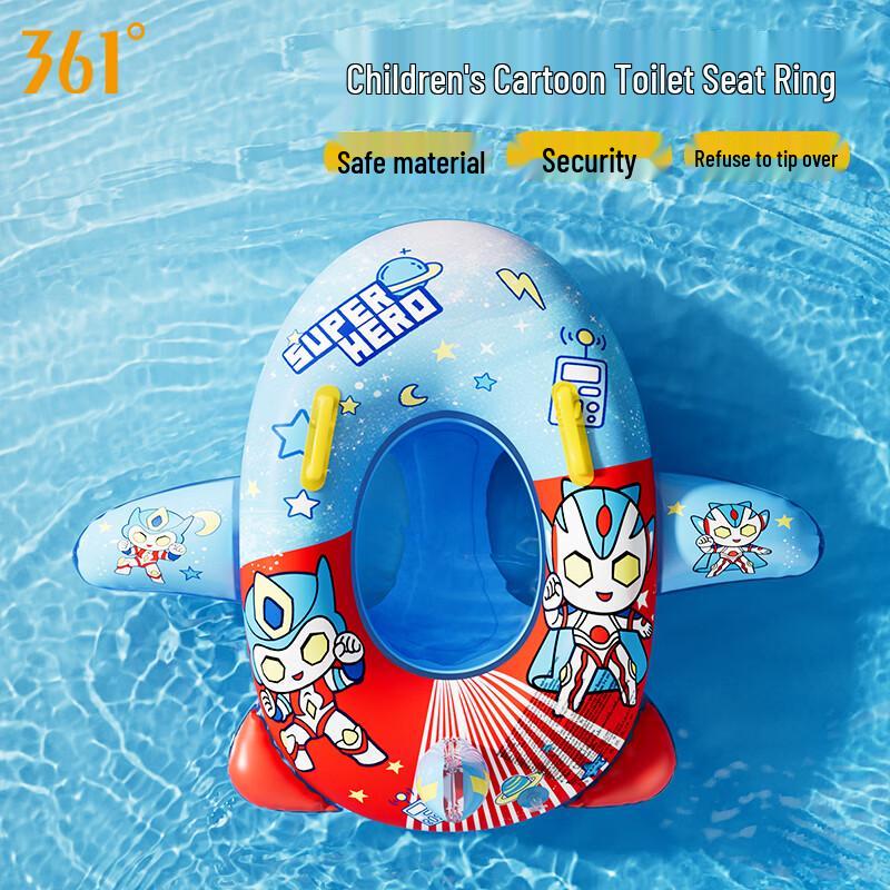 361° Надувной круг для плавания с мультяшным самолетом для детей