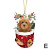 Creative Christmas Tree Pendants Car Interior Decorations Dog Cute Christmas Pendants A Bag New Car Decorations Year In Han H9E6