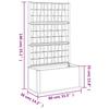 Planter with Trellis Dark Grey 80 x 36 x 140 cm PP