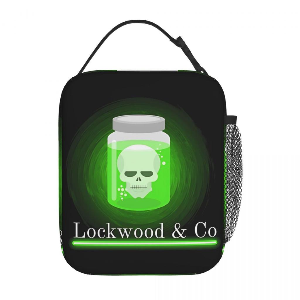 Lockwood And Co Skull Jar Insulated Lunch Bags Large Lunch Container Cooler Bag Tote Lunch Box Office Picnic Bento Pouch