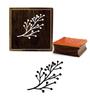 Printtoo Branch Design Diary Card Print Square Brown Wooden Rubber Stamp Block-2 X 2