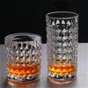 300ml/330ml Diamond Relief Glass Cup Exquisite Whiskey Glass Cocktail Brandy Cups Premium Drinking Glasses Juice Beverage Cups
