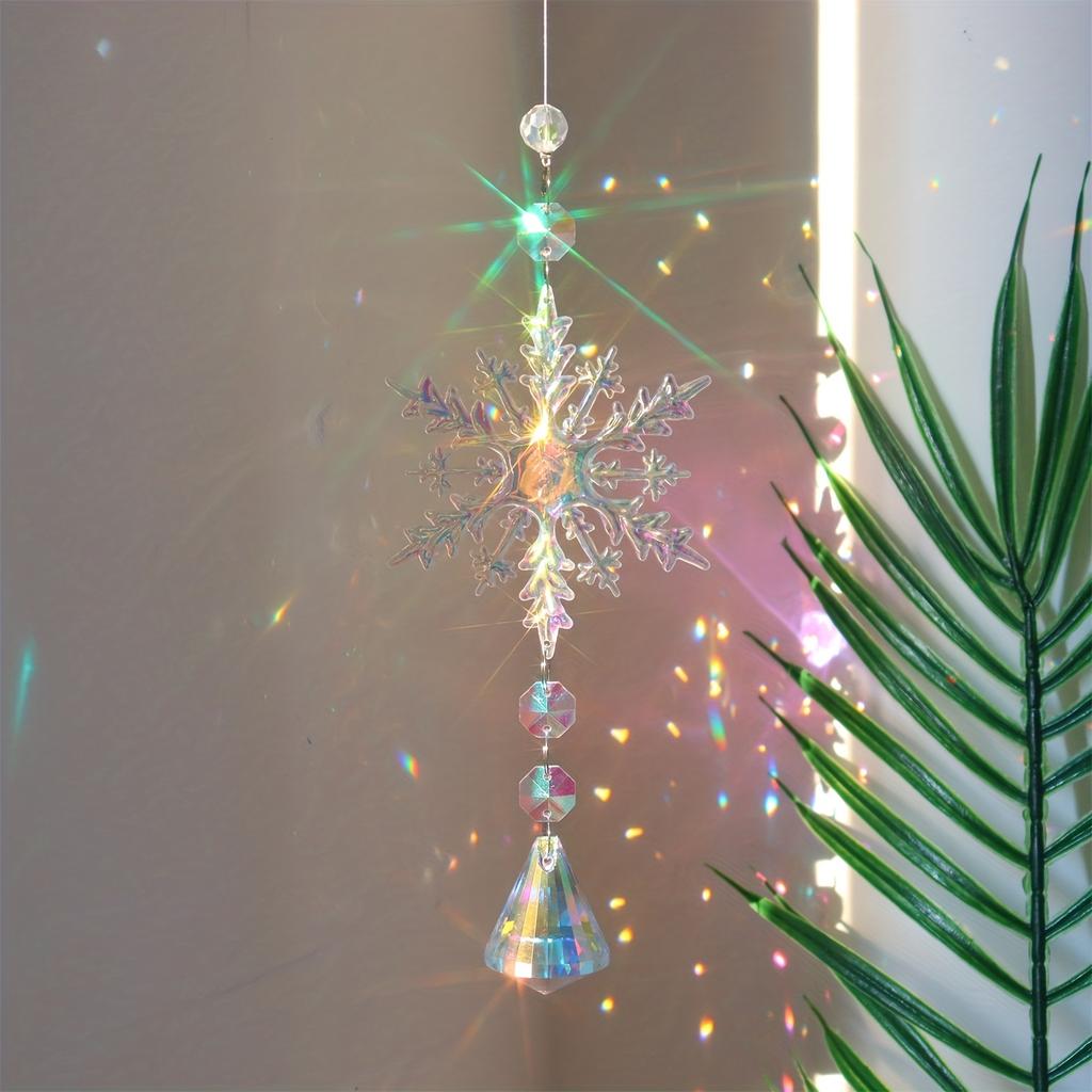 4 Pieces Christmas Snowflake Ornaments Christmas Tree Decorations Snowflake Pendants Suitable for Christmas Party Gifts Anniversary Birthday Gifts