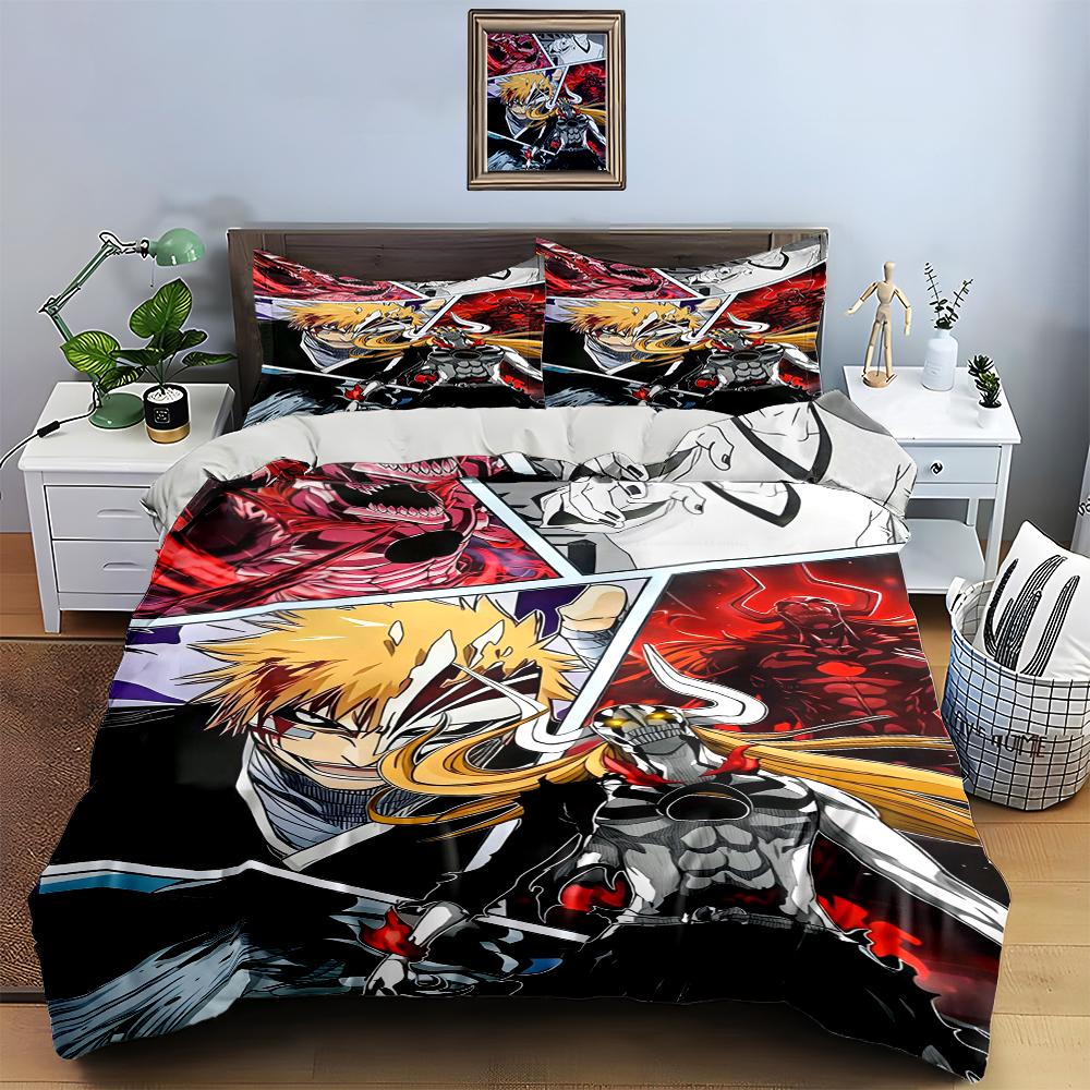 Anime character collage. Bedding Duvet cover sets Duvet covers Pillowcases gifts (1 * Duvet Cover 2 * Pillowcases, without duvet insert)