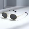 Vintage Oval Double Beam Metal Small Frame Sunglasses Trend Men'S And Women'S Sunglasses Cool Sunglasses