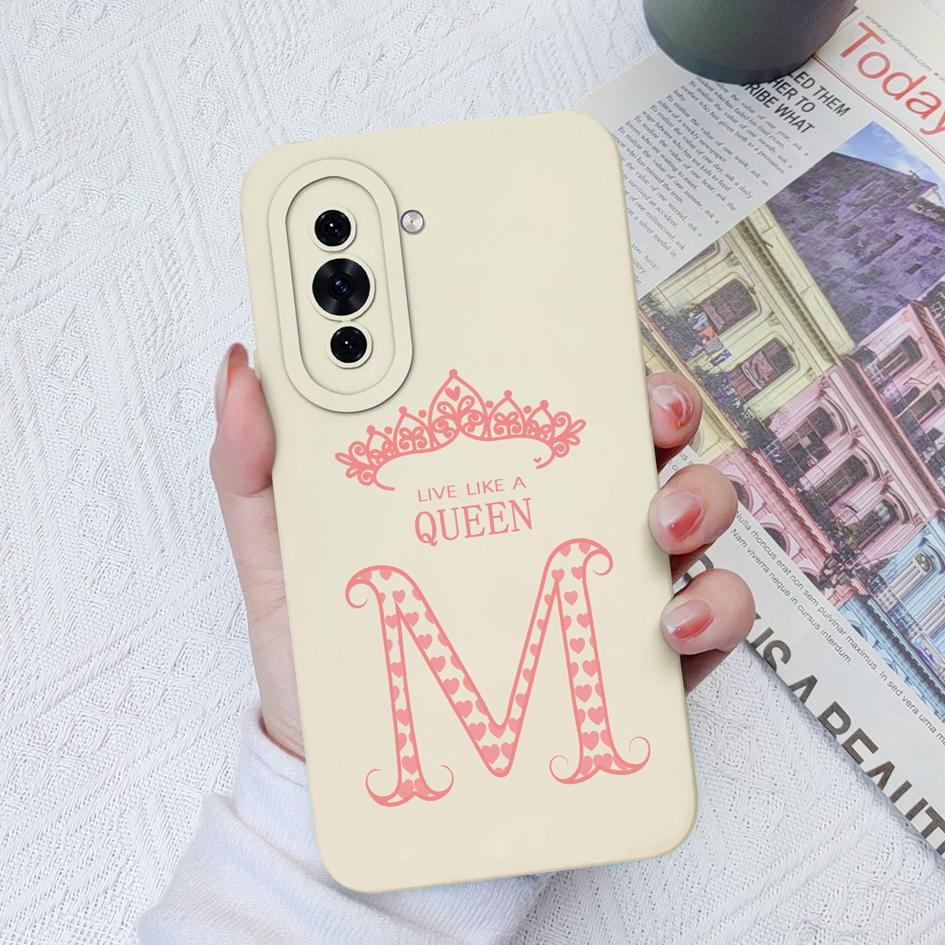 Чехол для Huawei Nova 7 8 9 10 Pro SE 11 Pro 5T 4E 7i 8i Мягкий жидкий силиконовый матовый противоударный защитный чехол Роскошные буквы короны для бампера Huawei