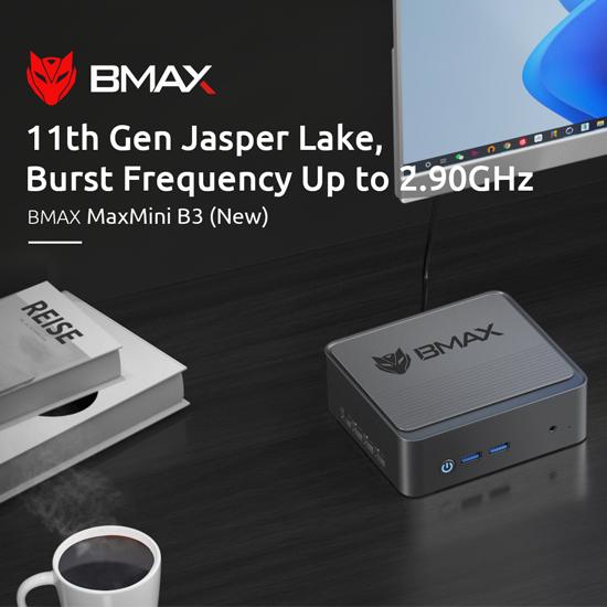 Bmax B3 Mini PC Intel 11-го поколения N5095 2,9 ГГц 4-ядерный процессор 8 ГБ ОЗУ 256 ГБ SSD WiFi 6 Bluetooth 4.2 Dual HDMI