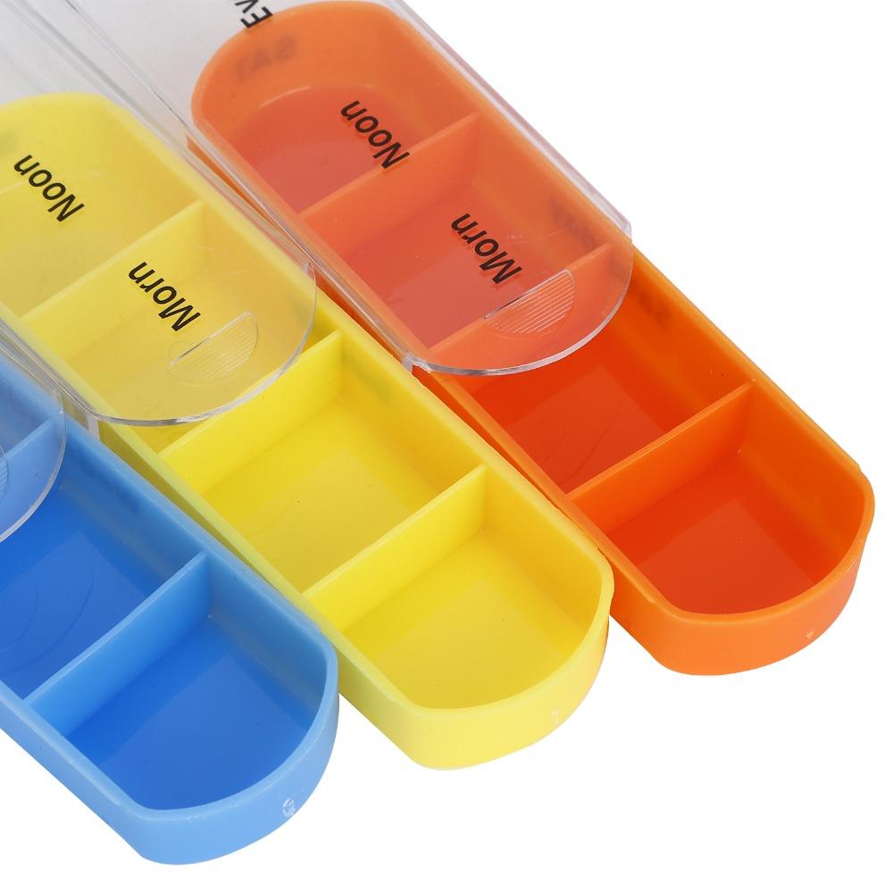 Weekly Layout Pill Dispenser 7 Day Schedule Medicines Storage Box Medicines Organizer Home