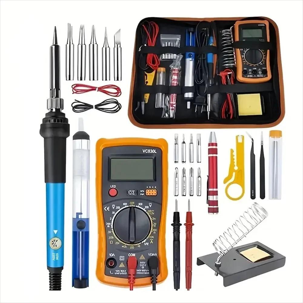 Multimeter Electronic DIY Kits EU Plug Soldering Iron 60W Soldering Iron Kit Pyrography