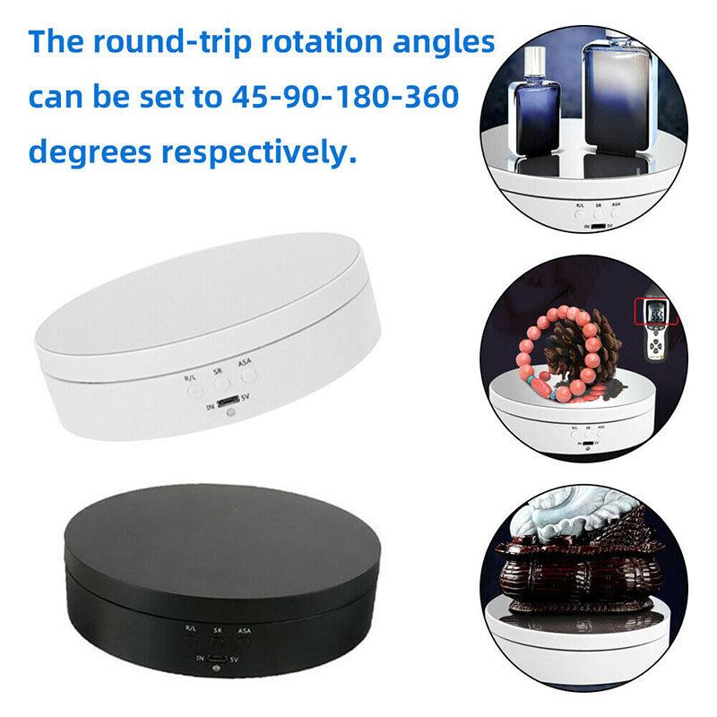 Rotating Display Stand 360-Degree Motorized Spinner Turntable with USB Power Cable for Photography