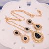 Женщины Rhinestone Waterdrop Ожерелье Стад Серьги Комплект ювелирных изделий