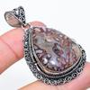 Mud Crack Fossil Gemstone 925 Sterling Silver Gift Jewelry Pendant 2.29"
