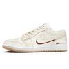 Air Jordan 1 Износостойкие Низкие Винтажные Баскетбольные Кроссовки Унисекс Кремовый 553558-146(Команда349-3.0)