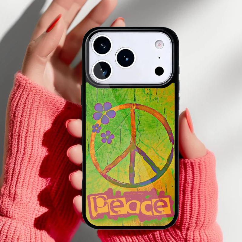 Хиппи Хипстер Психоделическое Искусство Мир Чехол для Телефона для iPhone 17 16 15 14 13 Pro Max Задняя Крышка для 12 11 Pro Coque