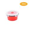 Round Folding Lunch Box With Lid Food Container Box Portable Microwave Folding Bowl  Kitchen