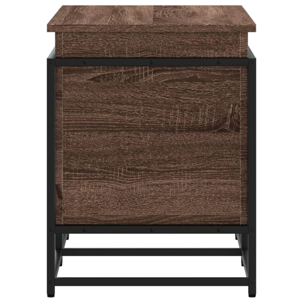 Storage Box with Lid Oak Look 80 x 40 x 51.5 cm