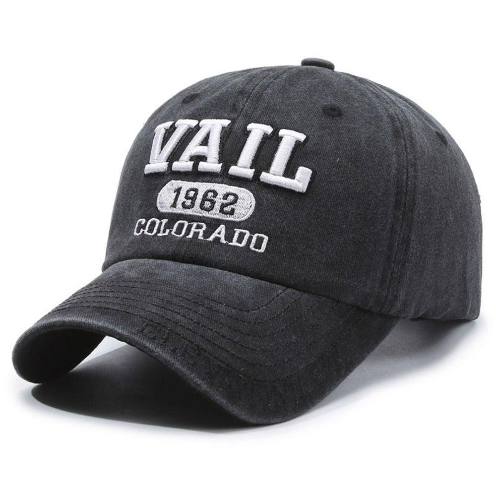 Colorado 1962 VAIL Embroidered Baseball Cap Washed Cotton Sun Hat For Man Women Unisex