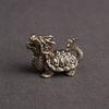 Retro Brass Dragon Tortoise Lucky Mythical Beast Chinese Style Home Decoration Desktop Ornaments Creative Keychain Pendant