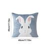 Easter Rabbits Throw Pillow Cover 45x45cm Happy Easter Pillow Cover Bunny Soft Cushion Case Decorative Pillow Covers for Home