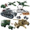 Военный автомобиль ww2 Германия США танк T34 машина грузовик самолет строительные блоки наборы кирпичей армия мировая война 2 ww i ii истребитель