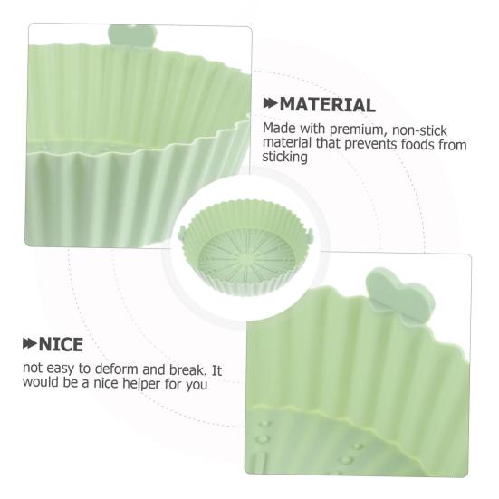 Yousheng Силиконовый вкладыш для аэрофритюрницы, форма для выпечки, антипригарная, многоразовая, форма для торта, тарелки для пиццы, круглая корзина для аэрофритюрницы для тортов, печенья, жареной курицы